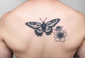 Meadowlark, western yellow swallowtail, Indian blanket flower tattoo idea