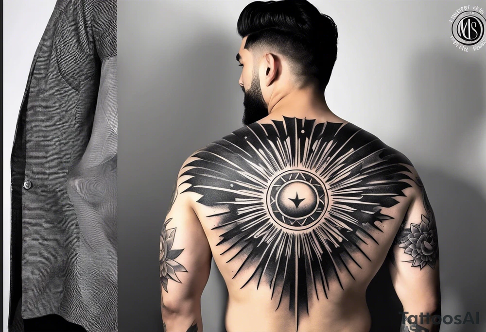 sleeve tattoo sun rays on shoulder and chest tattoo idea sleeve tattoo sun rays on shoulder and chest tattoo idea