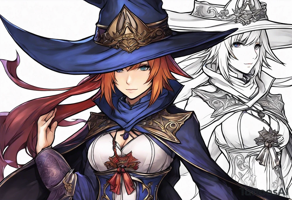 Final fantasy XIV job character Black mage tattoo idea