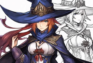 Final fantasy XIV job character Black mage tattoo idea