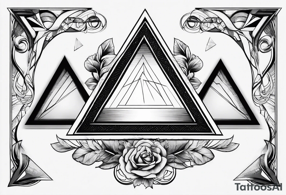 A triangle with nothing inside of it tattoo idea