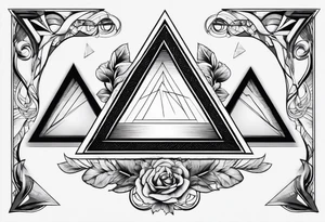 A triangle with nothing inside of it tattoo idea