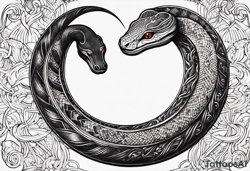 small snake wrapped around a crescent moon, simple and elegant, more moon than snake tattoo idea