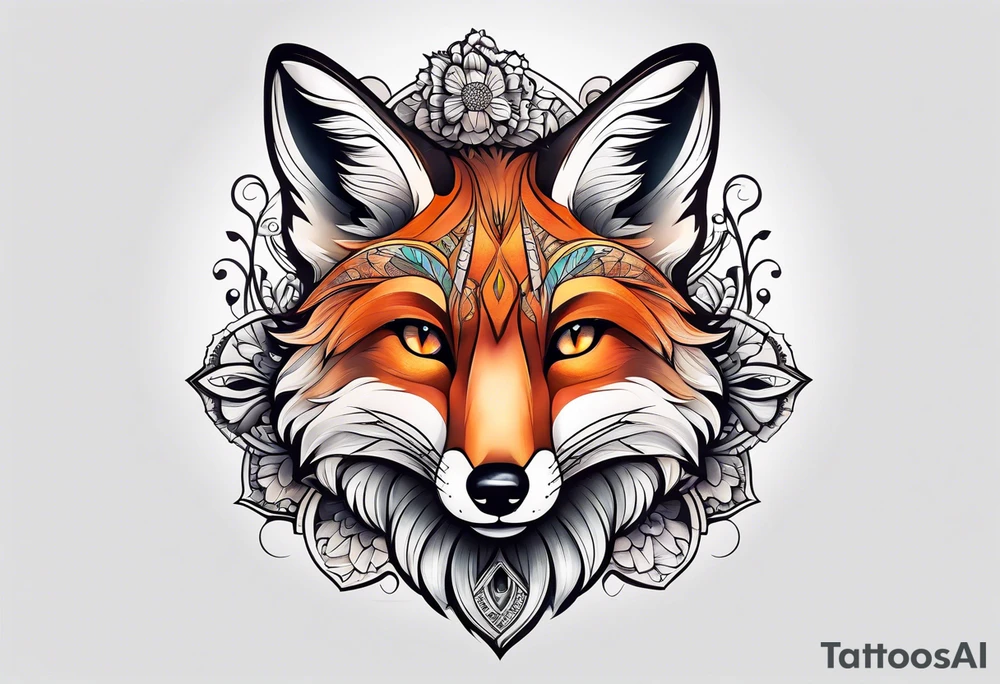 animal fox tattoo idea