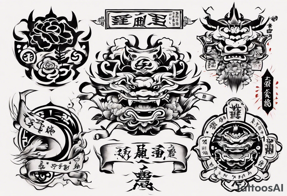 "地獄で待ってるよ" traditional text tattoo idea