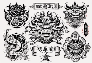 "地獄で待ってるよ" traditional text tattoo idea