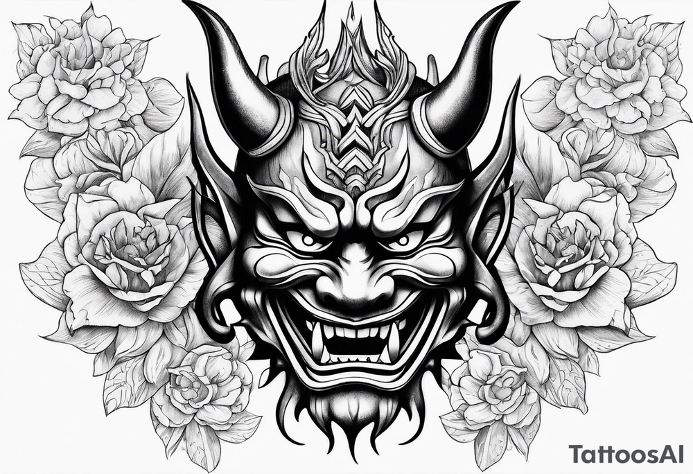 Hannya mask tattoo idea