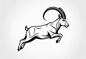 ibex jumping tattoo idea