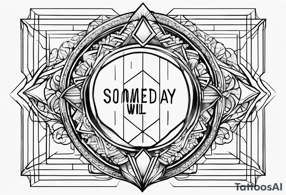 SOMEDAY WE WILL ALL BE FREE as a full sentence on one line tattoo idea