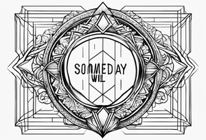 SOMEDAY WE WILL ALL BE FREE as a full sentence on one line tattoo idea