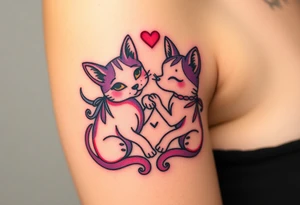 Pet friendship tattoo idea