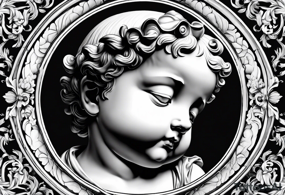 putto, no background tattoo idea