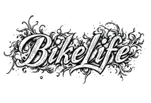 Bikelife tattoo simple text only tattoo idea