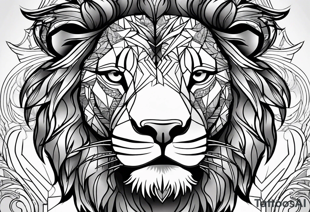 a majestic lion tattoo idea