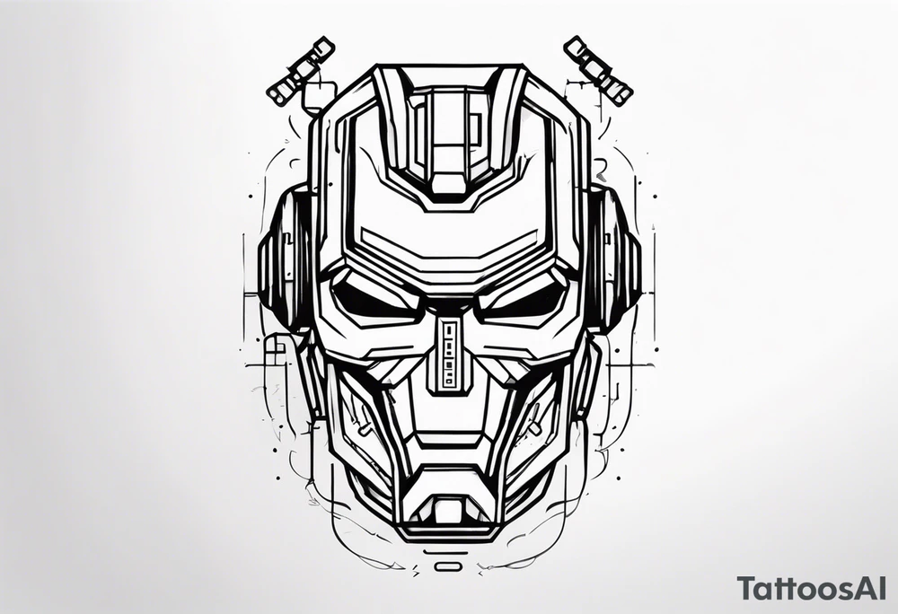 Robotic Cyber criminal tattoo idea