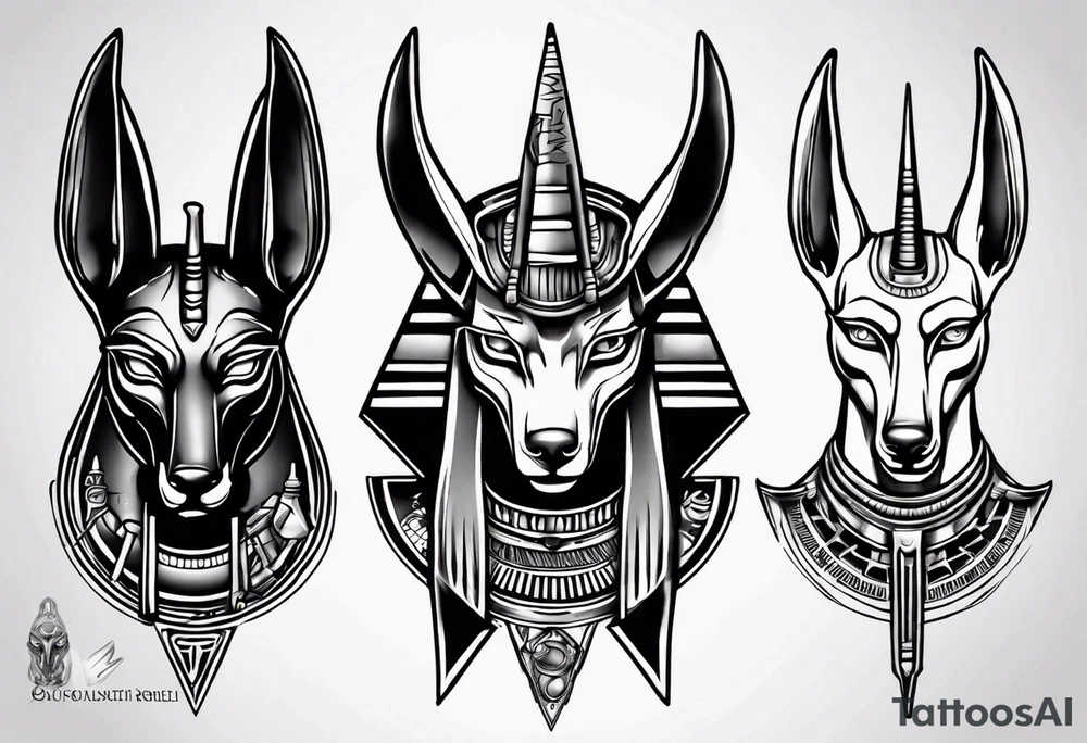 Egyptian god Anubis tattoo idea