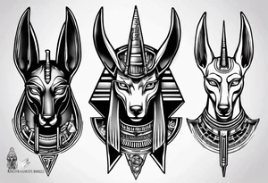 Egyptian god Anubis tattoo idea