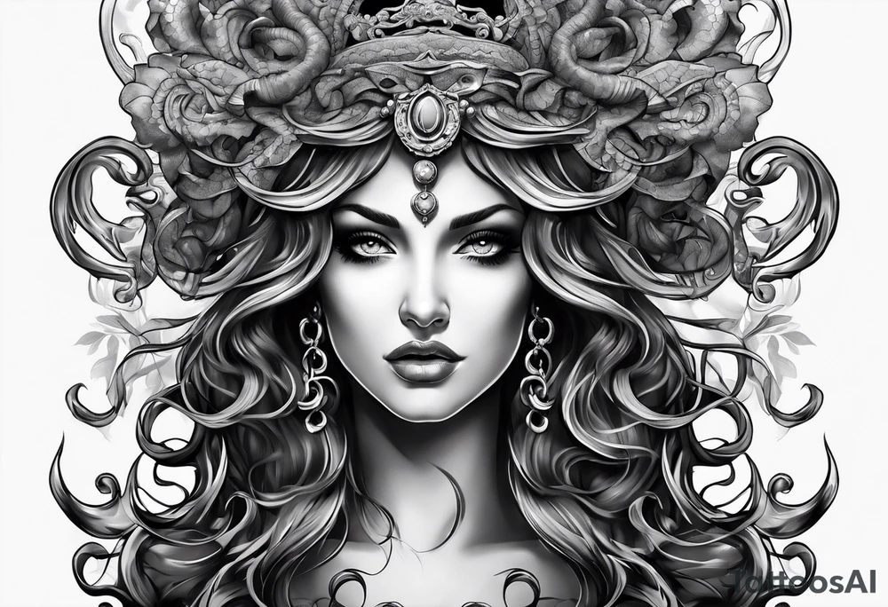 Medusa looking into you tattoo idea