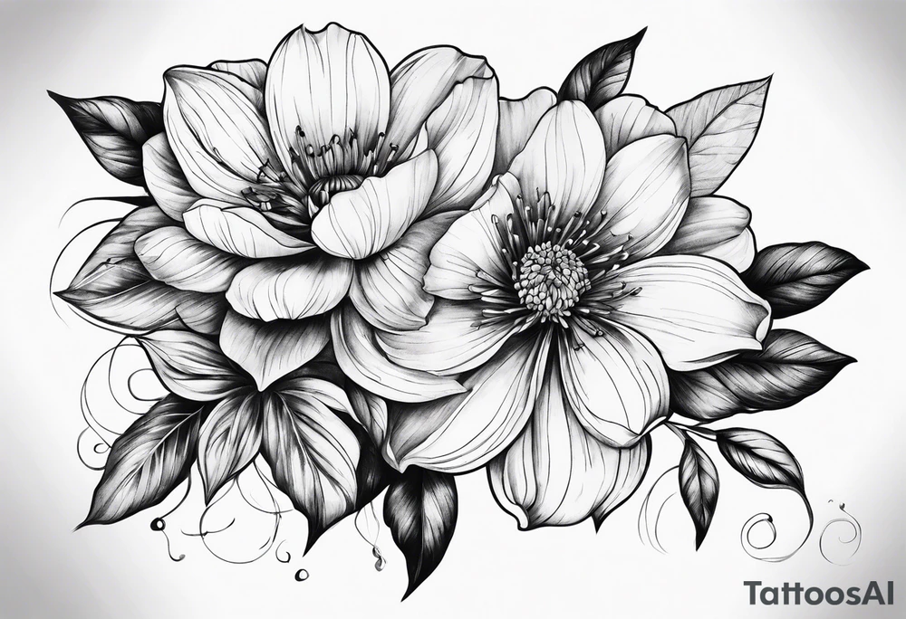 Zagare flower tattoo idea