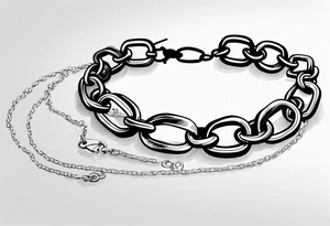 A charm bracelet chain tattoo idea