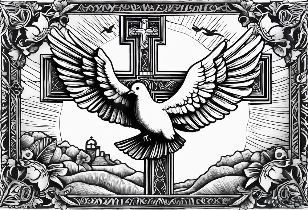A Cross with doves in the rays of sun with the date 08/21/2024 in Roman numerals in it with Bible verse
Jeremiah 29:11 tattoo idea