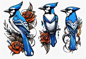 bluejay in a suit tattoo idea