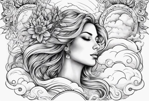 Virgo clouds tattoo idea
