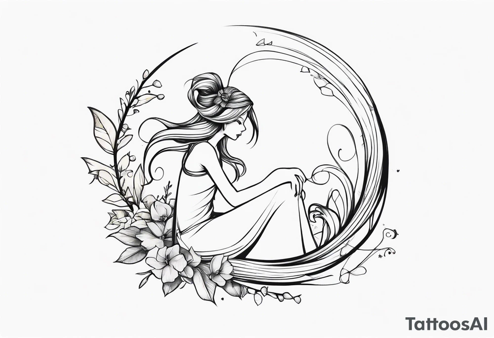 A fairy with a tail tattoo idea