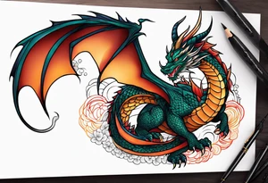 Dragon japanese for sleeve tattoo idea