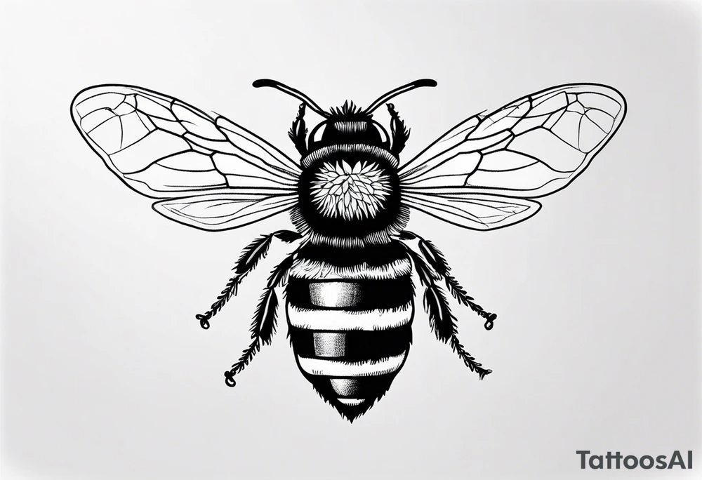 Small tattoo. There’s a hydrangea and a bee but they are not touching. The bee is small and to the left of the hydrangea. tattoo idea