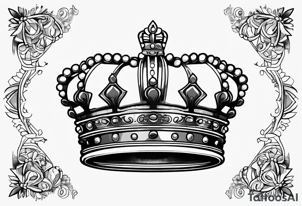 A crown with a glass tattoo idea