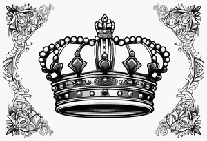 A crown with a glass tattoo idea