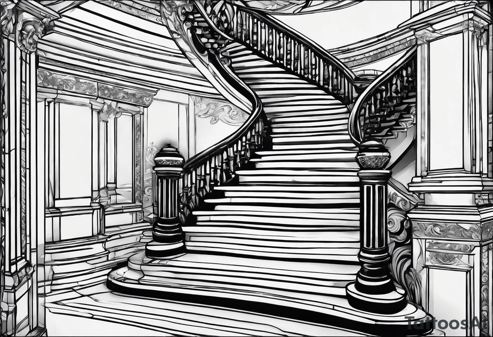 Literally just an outline of stairs tattoo idea
