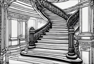 Literally just an outline of stairs tattoo idea