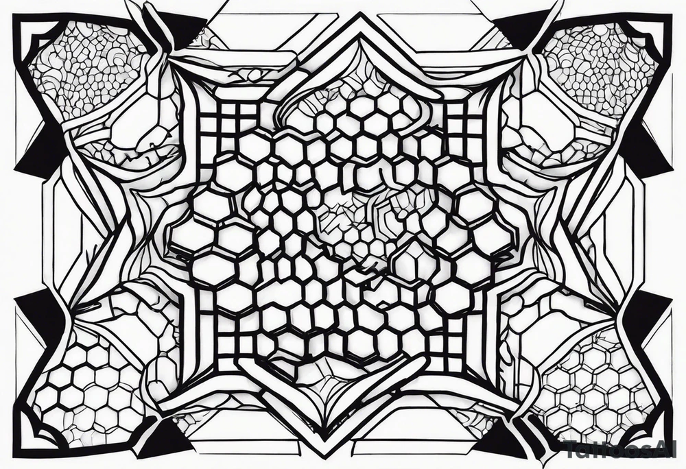 honeycomb pattern tattoo idea