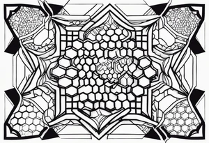 honeycomb pattern tattoo idea