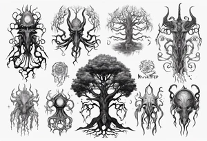 Nyarlathotep them
with tree tattoo idea