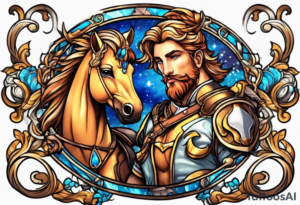 Leo and Sagittarius together tattoo idea