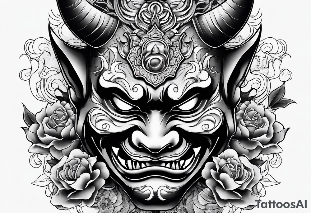Hannya mask tattoo idea