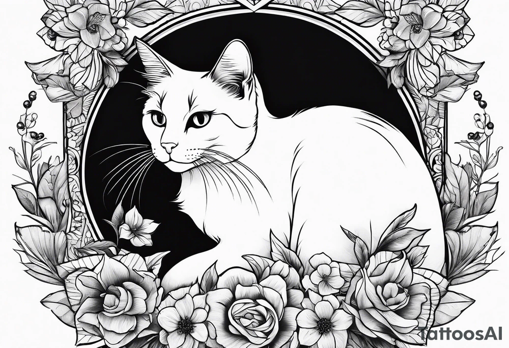 Cat and a cardinal tattoo idea