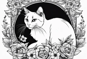 Cat and a cardinal tattoo idea