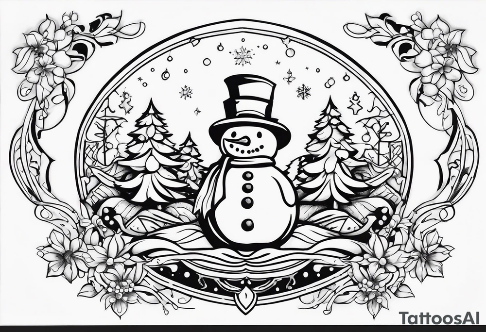 snowman tattoo idea