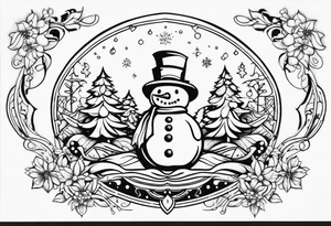 snowman tattoo idea