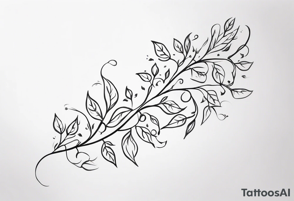the following numbers 31.8742° N, 91.1366° W, with very simple ivy vines on both sides.  it will be small fine line on the back of the arm above the elbow tattoo idea