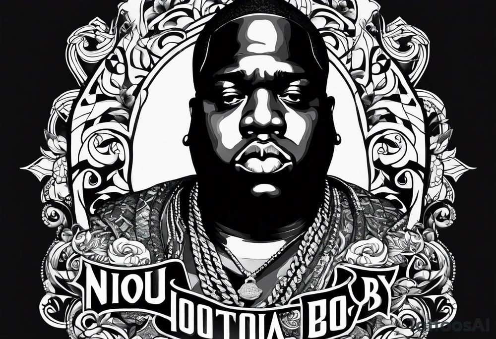 notorious big bad boy schrift tattoo idea