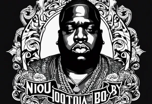 notorious big bad boy schrift tattoo idea