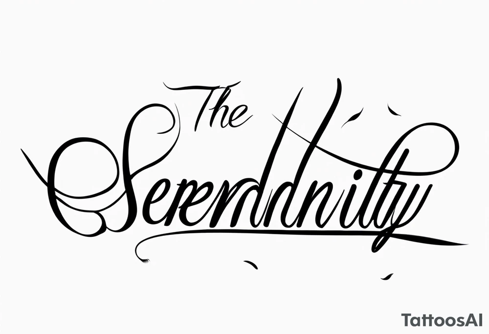 the word "serendipity" in cursive tattoo idea