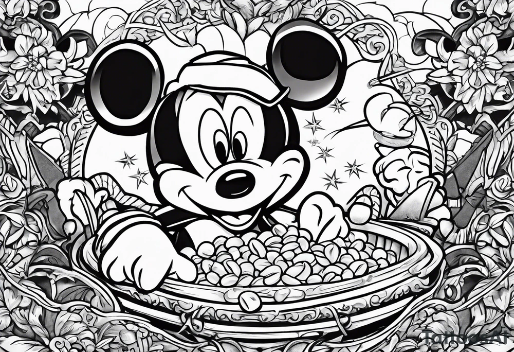 Jesus Christ
Is jackhammering Mickey Mouse in the doo-doo hole
With a lawn dart as Garth Brooks gives birth to something
Resembling a cheddar cheese log with almonds on Santa Claus's tummy-tum tattoo idea