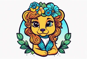 leo black woman tattoo idea