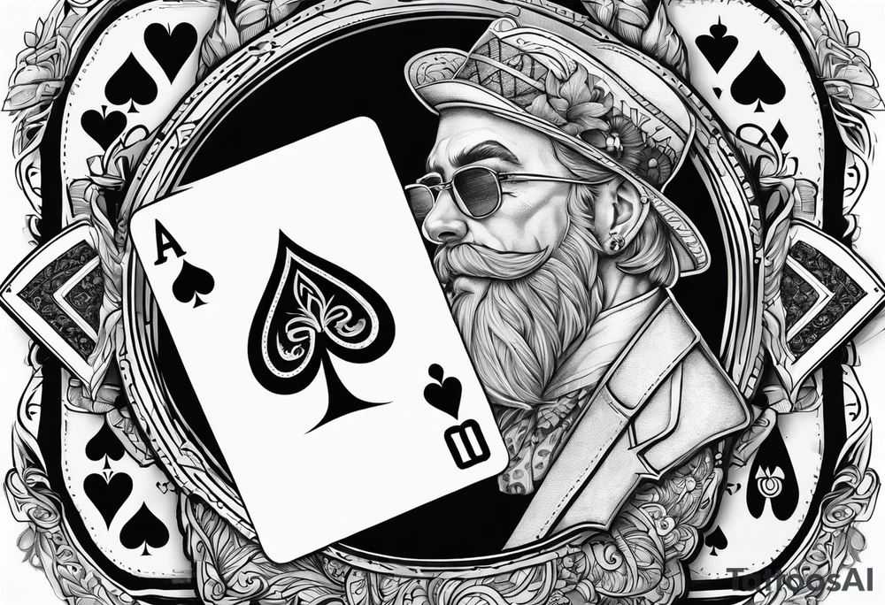 Carte de poker tattoo idea